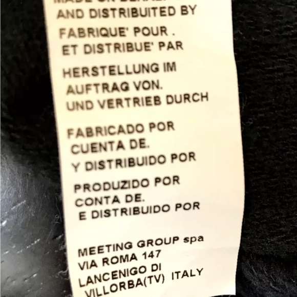 Les Copains Gym Black Knit Sweater Cotton Blend L Gold Embellished Logo Italy - Picture 4 of 11